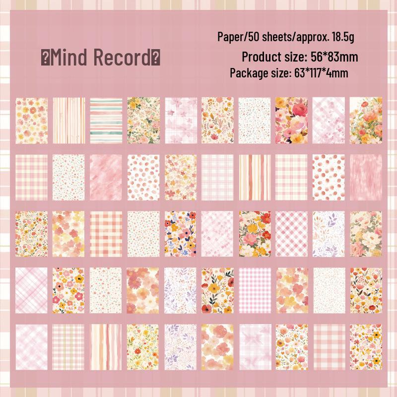 Yuezhen Vintage Emotionales Schreibheft – Dekorative Nichtklebende Materialpapier