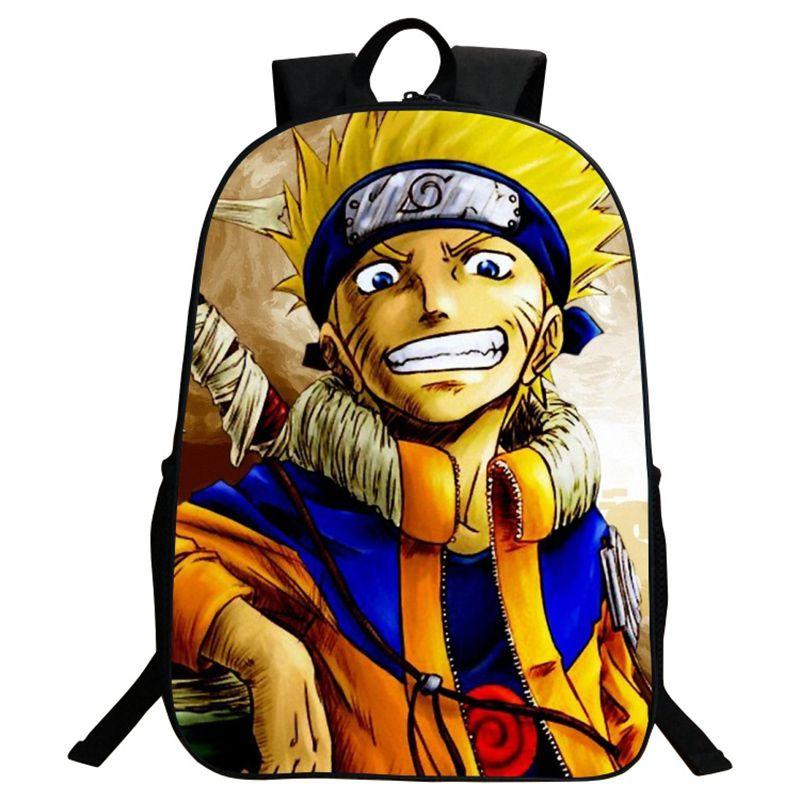 Stylish Anime Naruto Book Bag With Durable Design And Adjustable Shoulder Straps