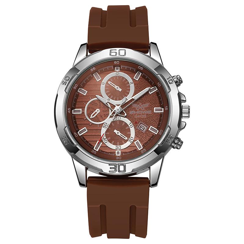 Casual Fashion Business Silicone Calendar Men S Blue Quartz Watch