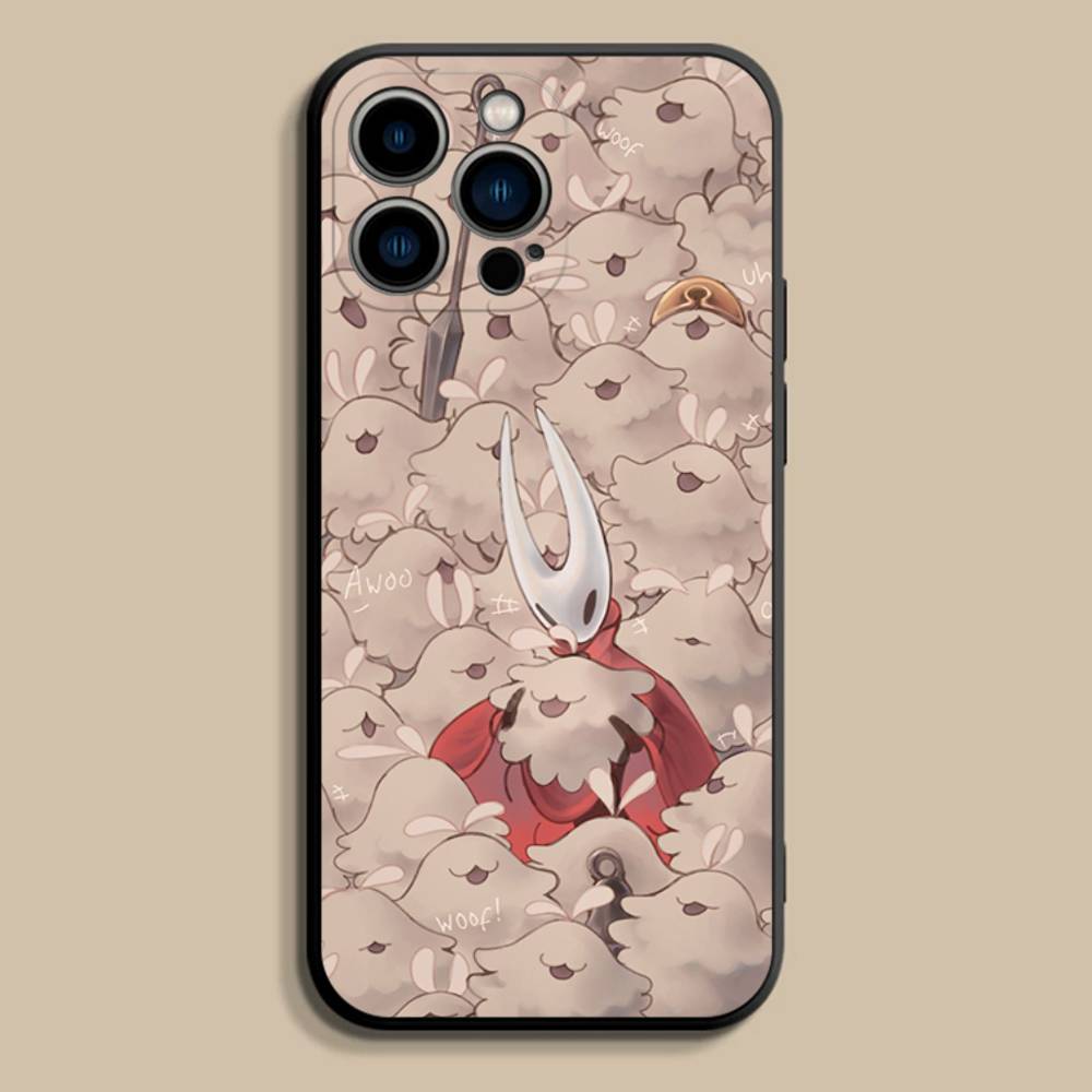 Cool H-Hollow Knight new Phone Case For iPhone 17,16,15,14,13,12,11,Pro,Max,Plus,E,SE4,Air,Mini Black Soft Cover