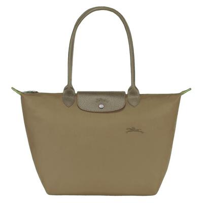 Longchamp Le Pliage Green Logo Snap-Zip Closure Polyamide Shoulder Handbag Regular Women Artichoke 1899919M04