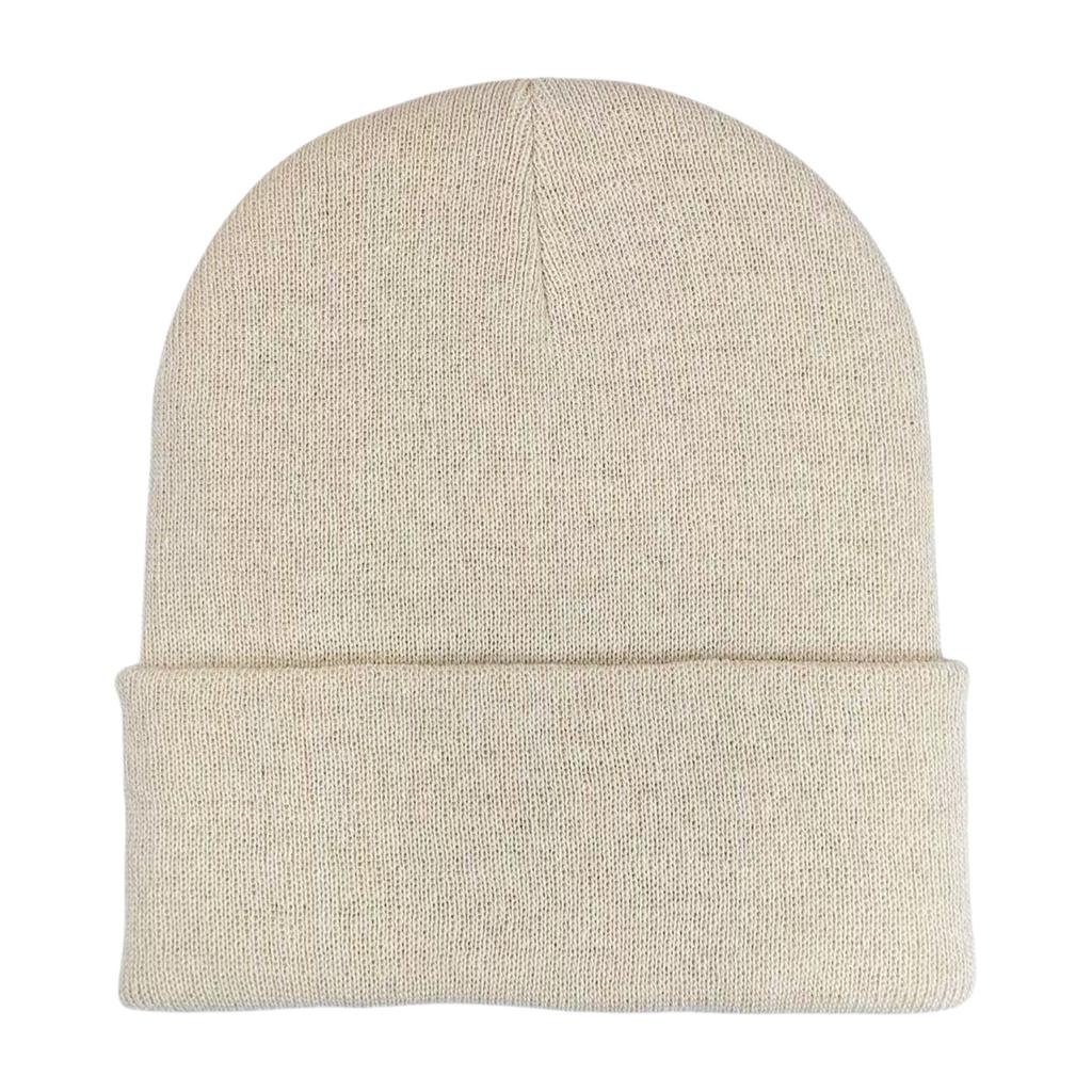 Custom Plain Knit Beanie Soft Winter Hat with 58 Colors Ready Stock Embroidery Logo
