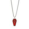 Coffin Cross Pendant Box Chain Necklace for Women