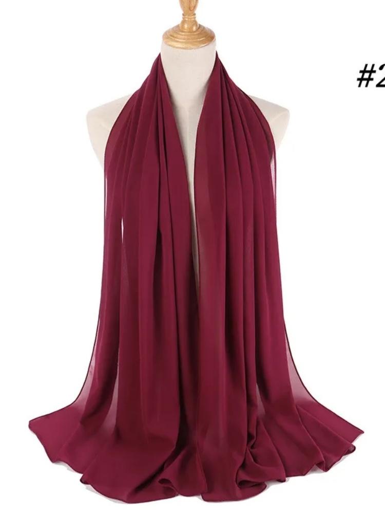 70*180cm bubble chiffon muslim headscarf for women solid color hijab scarf shawls and wraps hijab femme musulman kopftuch