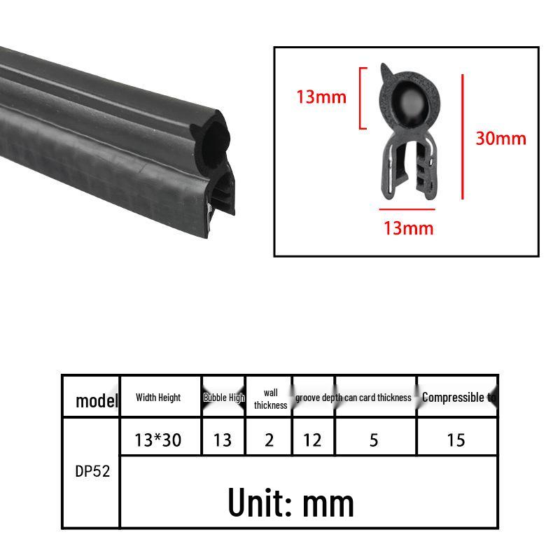 High-Temperature Resistant U-Shaped Rubber Sealing Strip for Dustproofing Electrical Cabinets and Car Doors