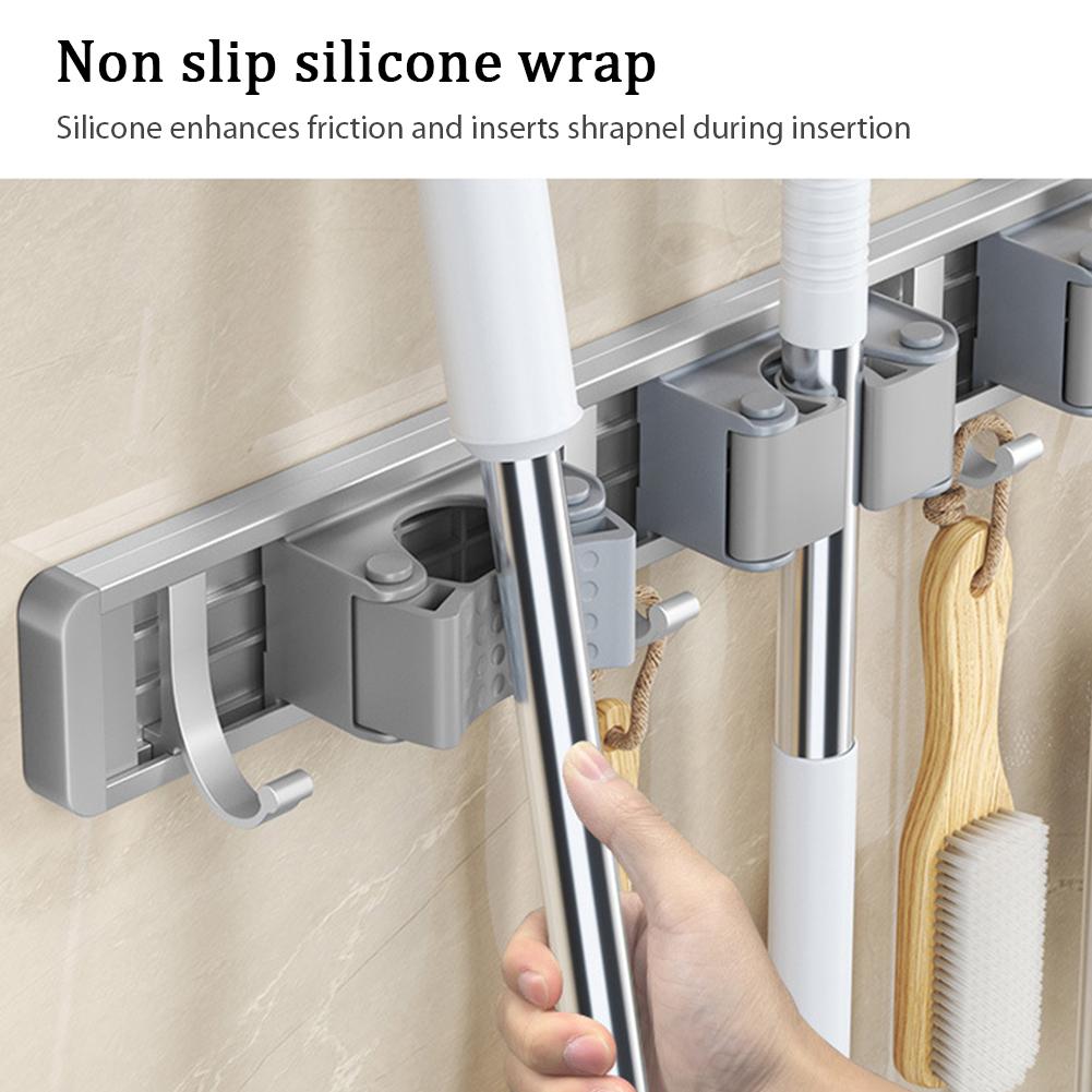 2 In 1 Tool Organizer With 3/4 Racks&4/5 Hooks Storage Hook Hangers Wall Mounted Space-Saving for Garden Garage Kitchen Bathroom