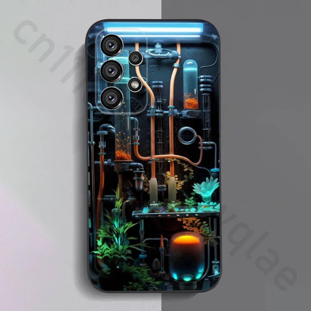 Creative Circuit Board Phone Case For Samsung S9,S10,S20,S10,S21,S25,S24,S23,Ultra,FE,Plus,Lite,Soft Silicone Black Cover