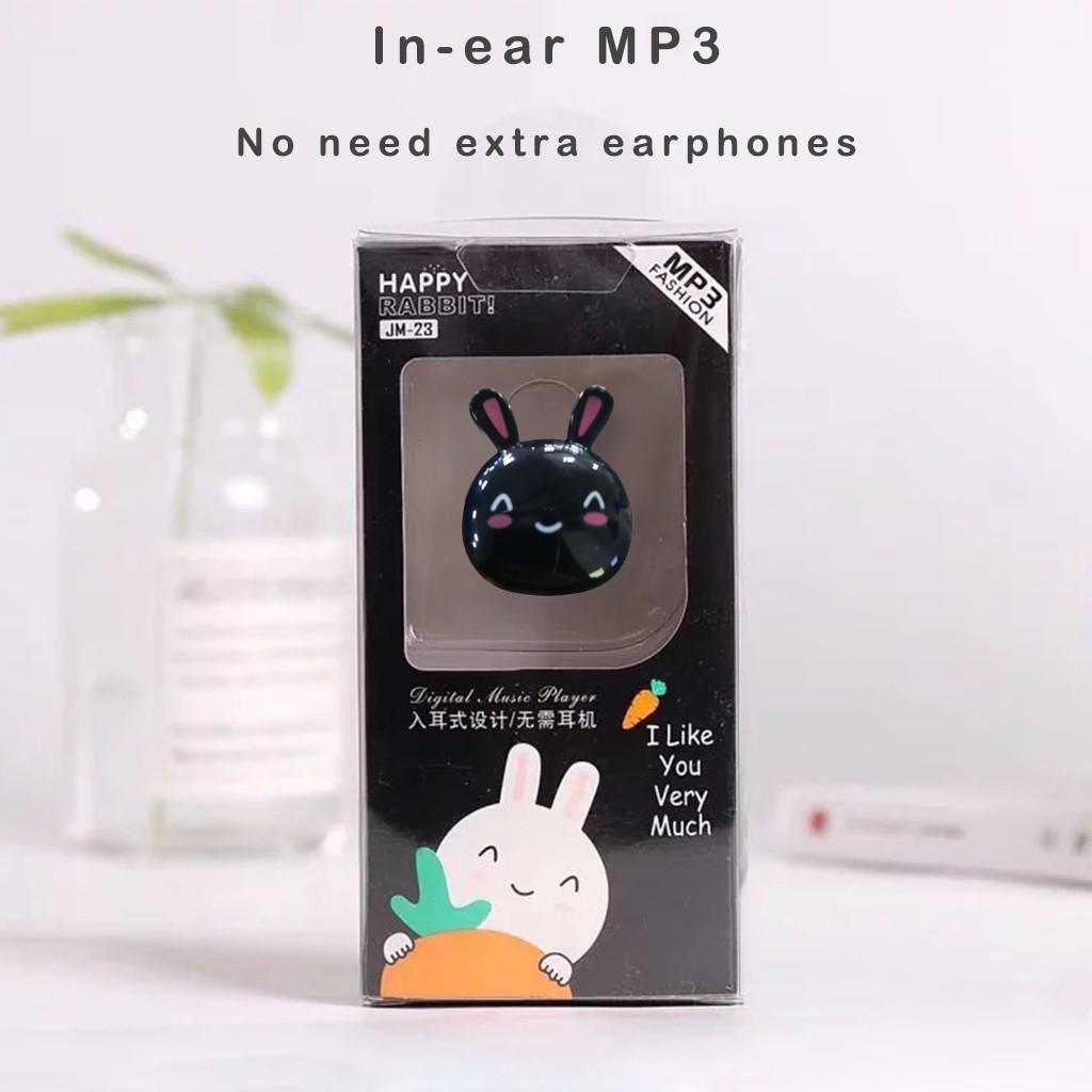 Fashion JM23 Cartoon Cute Rabbit Shape Mini Earphone MP3 Player Support ...