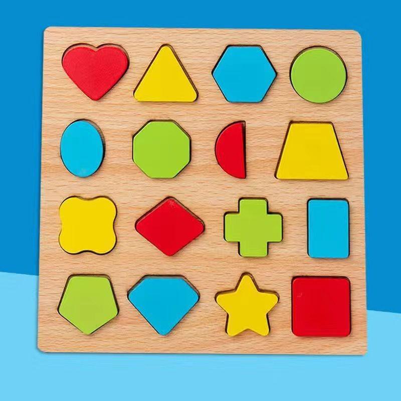 Holz-Zahlen- und Buchstaben-Puzzlebrett für Kleinkinder von 1-6 Jahren