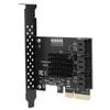 Expansion Card PCIE to 6Port SATA3.0 Hard Disk 6G PCIE3.0 GEN3 4X Interface Hub Adapter
