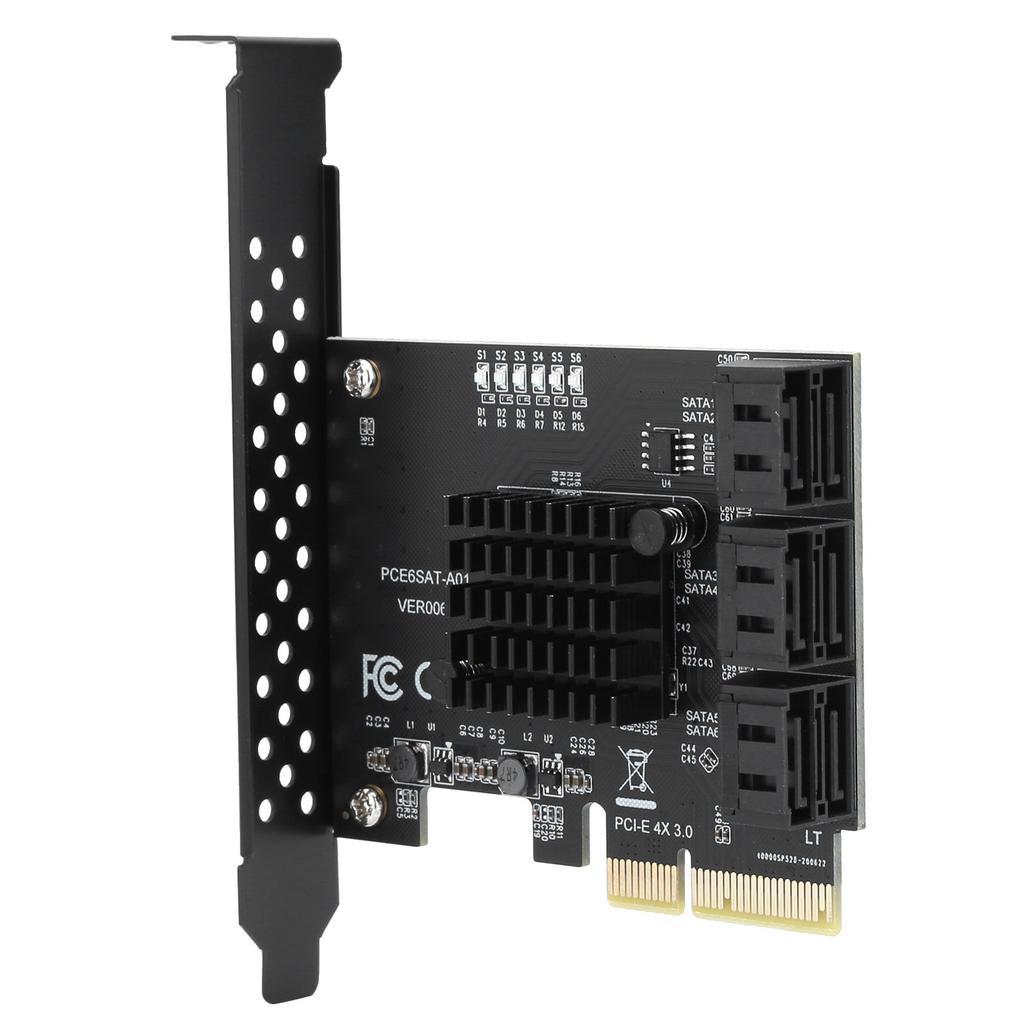 Expansion Card PCIE to 6Port SATA3.0 Hard Disk 6G PCIE3.0 GEN3 4X Interface Hub Adapter
