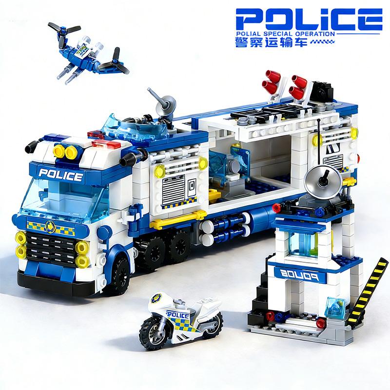 City Building Blocks SWAT Command Vehicle Building Blocks Police Station Car Building Blocks Childrens Toy Christma Holiday Gift