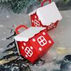 5Pcs Christmas Red Small House Candy Box, European Creative Souvenir Candy Box, Holiday Gift Packaging Box, Wedding Candy Box