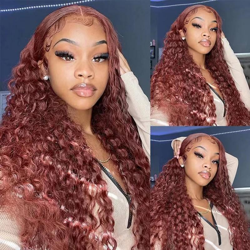Long Curly Wig With Lace Front Synthetic Hairpiece Women Natural Look Heat Resistant 18-40 Inch