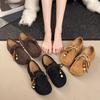 [Youshilai] Retro Boken Shoes Women's 2025 Autumn New Thick-soled One-pedal Lazy Doudou Shoes Flat-soled Single Shoes