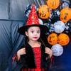 Wizard Costume Halloween Hat with Five-Pointed Stars for Kids and Adults