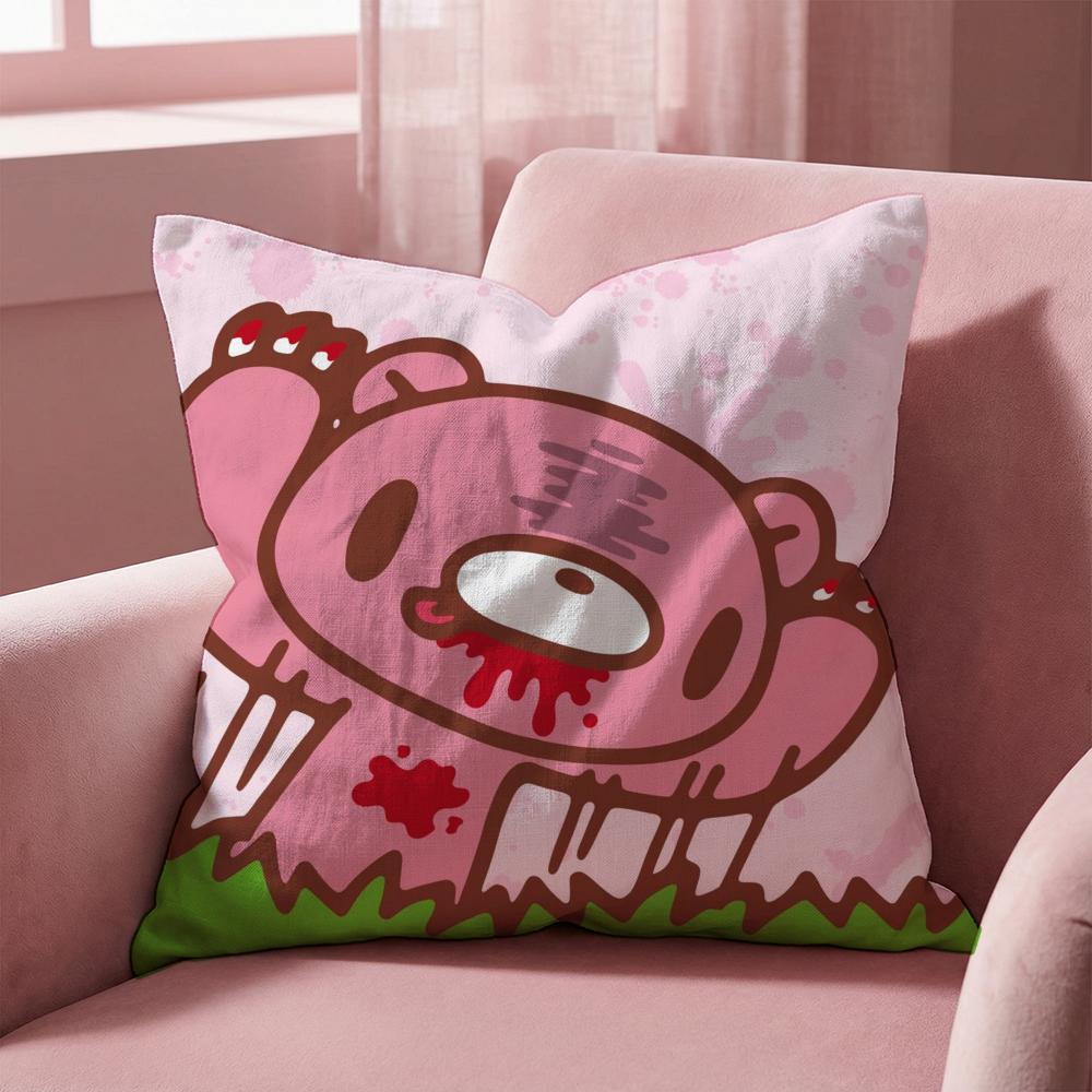 G-Gloomy Bear CARTOON Cushion Cover Multi-Scene Pillow Cover for Home & Car - Reversible, Soft & Durable for Daily Use