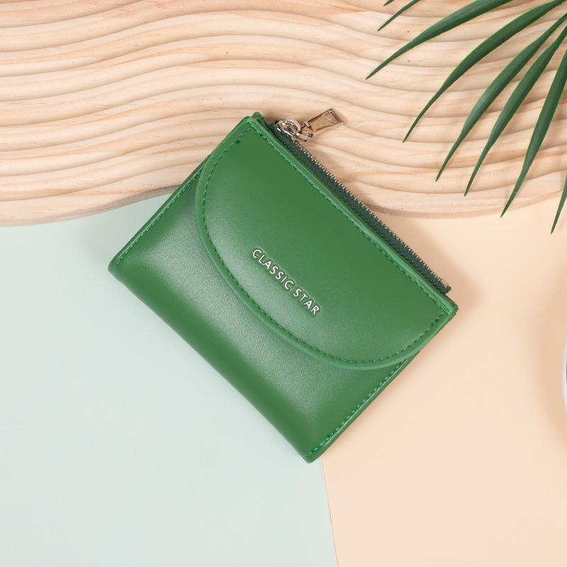 Korean Women's Solid Color Coin Purse: Multifunctional, Large Capacity Card Holder