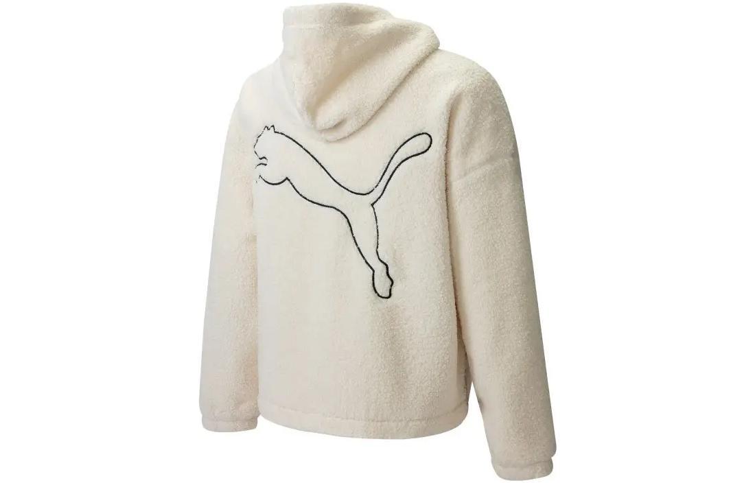 PUMA Velvet Jackets Unisex White Hooded Moderate 539568-93 XL