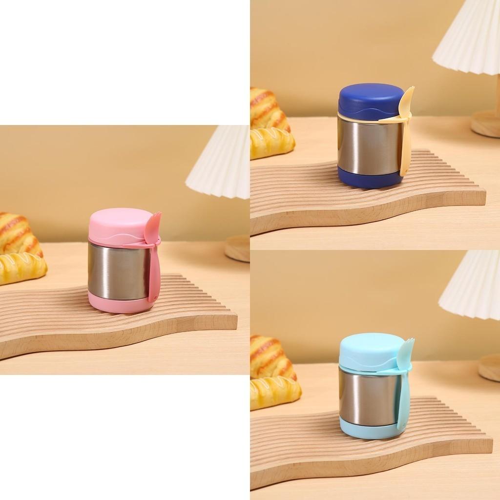 300ml Stainless Steel Insulated Mug With Spoon Anti-skid Bottom Modern Design Vacuum Insulated