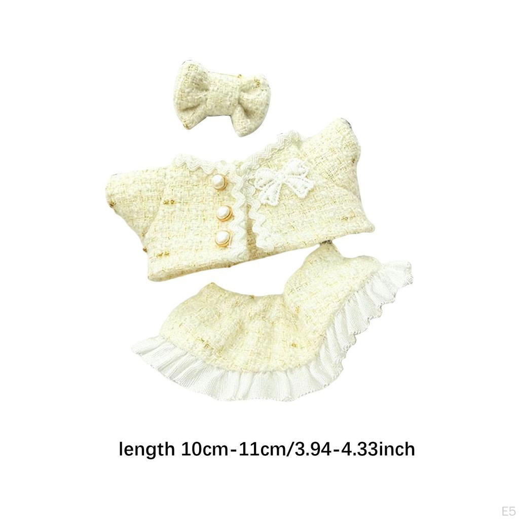 15cm or 17cm Doll Clothes Accessories with Fashion Coat Dress and Hair Accessory Costume for Party