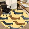 1pc Dachshund Pattern Chair Carpet for Office, Non-slip, Soft and Durable Office Rug, Perfect for Office Yy260131032