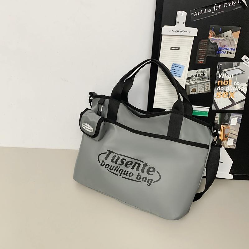 Women's Messenger Bag Letter Print Student's Large Capacity Shoulder Bag Men's Handbag