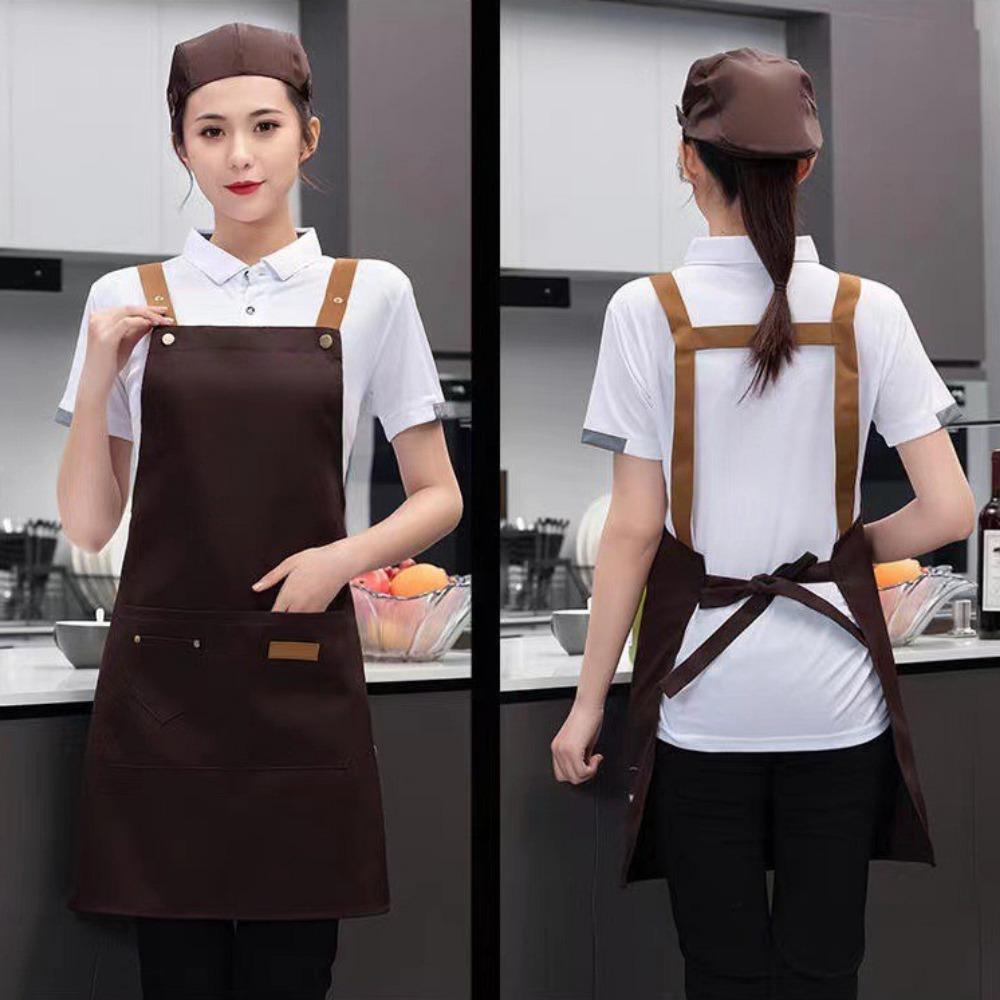 

Multi-function Kitchen Apron Oil Resistant Cleaning Apron Work Clothes Waterproof Apron Waiter кофейный