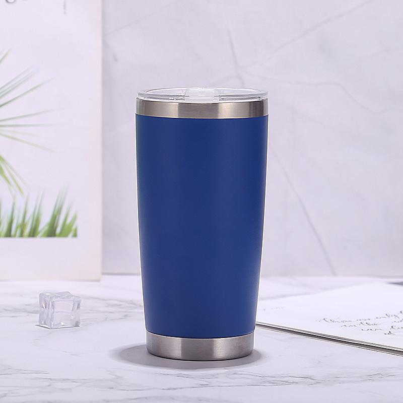 20oz Outdoor 304 Stainless Steel Beer Tumbler for Cars, Without Straw
