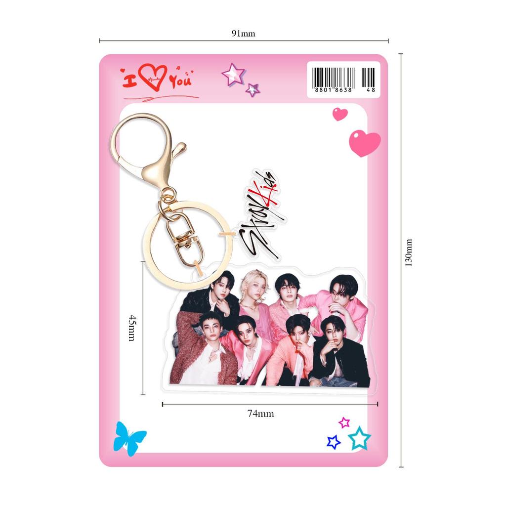 Stray Kids 'DO IT' Star Support Double-Sided Acrylic Pendant Keychain DIY