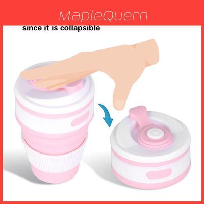 Durable 350ml Portable Mini Silicone Collapsible Coffee Cup For Outdoor Adventures