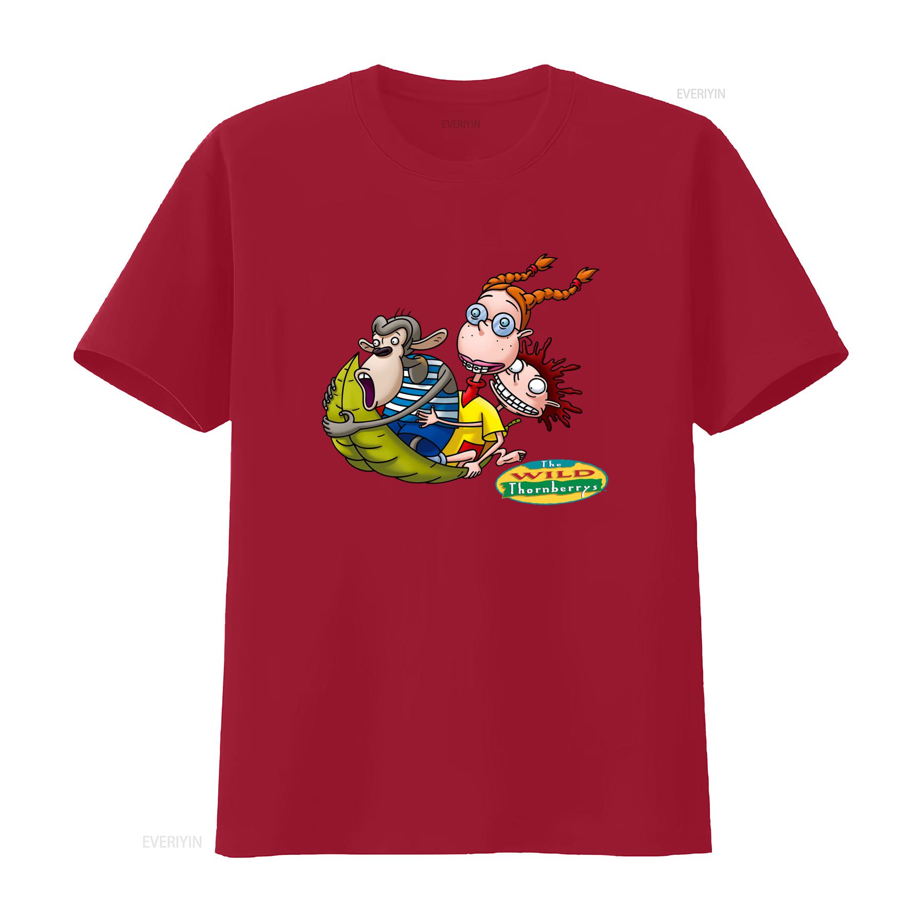 Wild Thornberrys Eliza Darwin Donny На Листе Мультяшный Принт Футболка для S 2XL Королевский Синий винтажный Стиранный графический Стильный Унисекс S