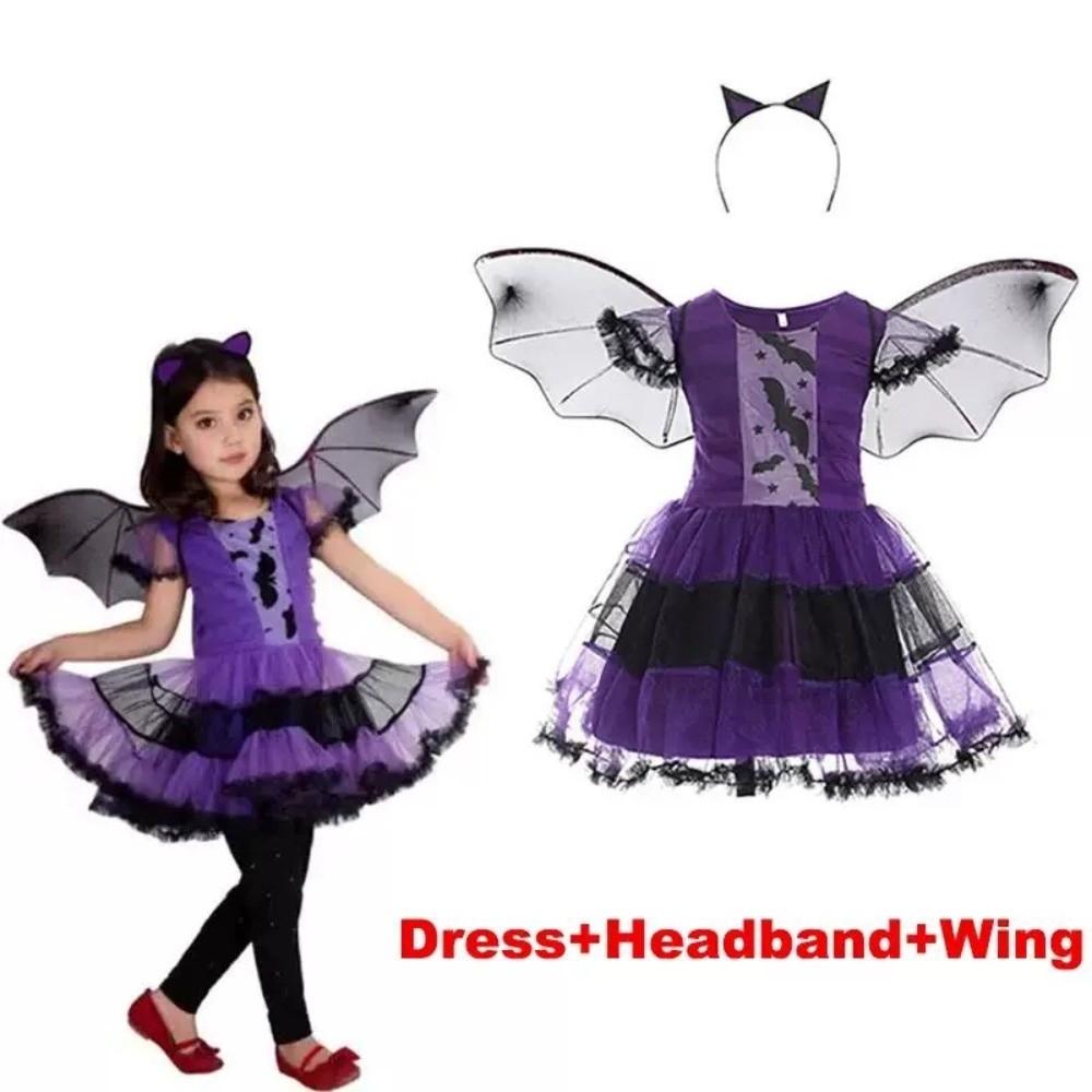 Pointy Hat Childern Halloween Costumes Wizard Halloween Cosplay Costumes  1-6 Y Girls