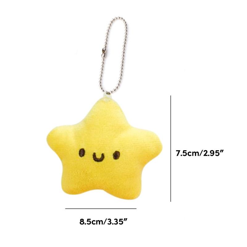 Backpack Purse Star Pendant Plush Toy Bag Charm Gift for Girlfriend