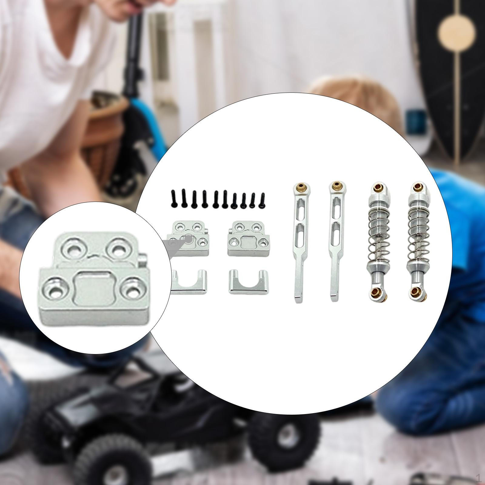 

RC Rear Shock Absorb Set Mounting Hardware 1/12 Model Vehicle Parts Spare Axle Tie срібний