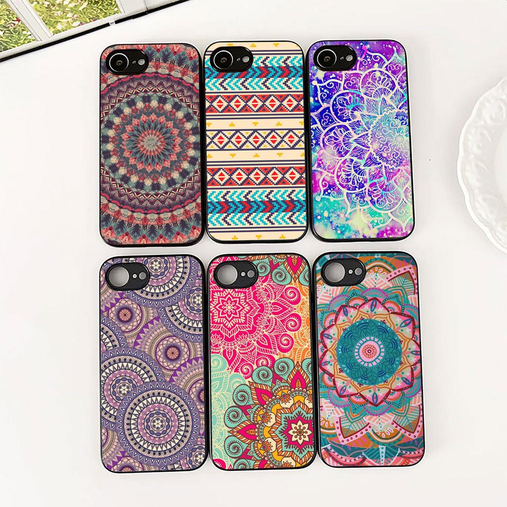 Cover for Xiaomi Redmi Note 12 11 10 A3 Pro 10A 10C 12C Note12 5G 4G Casing Phone Case Floral Paisley Mandala flower texture
