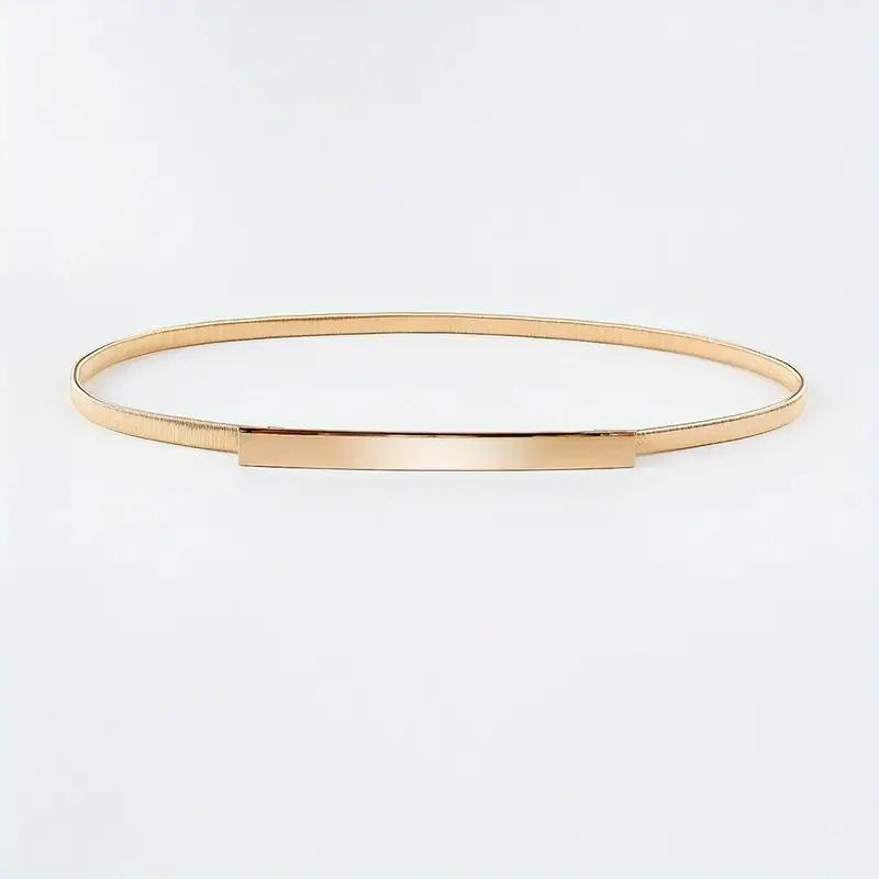 Elastic Gold Sliver Chain Belts for Women Girls Waist Silver Metal Waistband Leaf Stretch Golden Belt Dress Skirt Riem SKinnny
