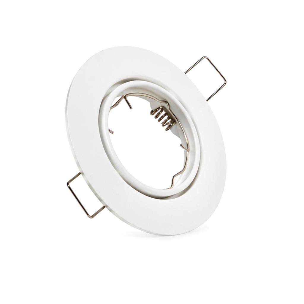 1/10PCS GU10 Round Recessed Spotlights White Downlight Light Mounting Frame with Lamp Holder for MR16 Ceiling Lights Spotlight