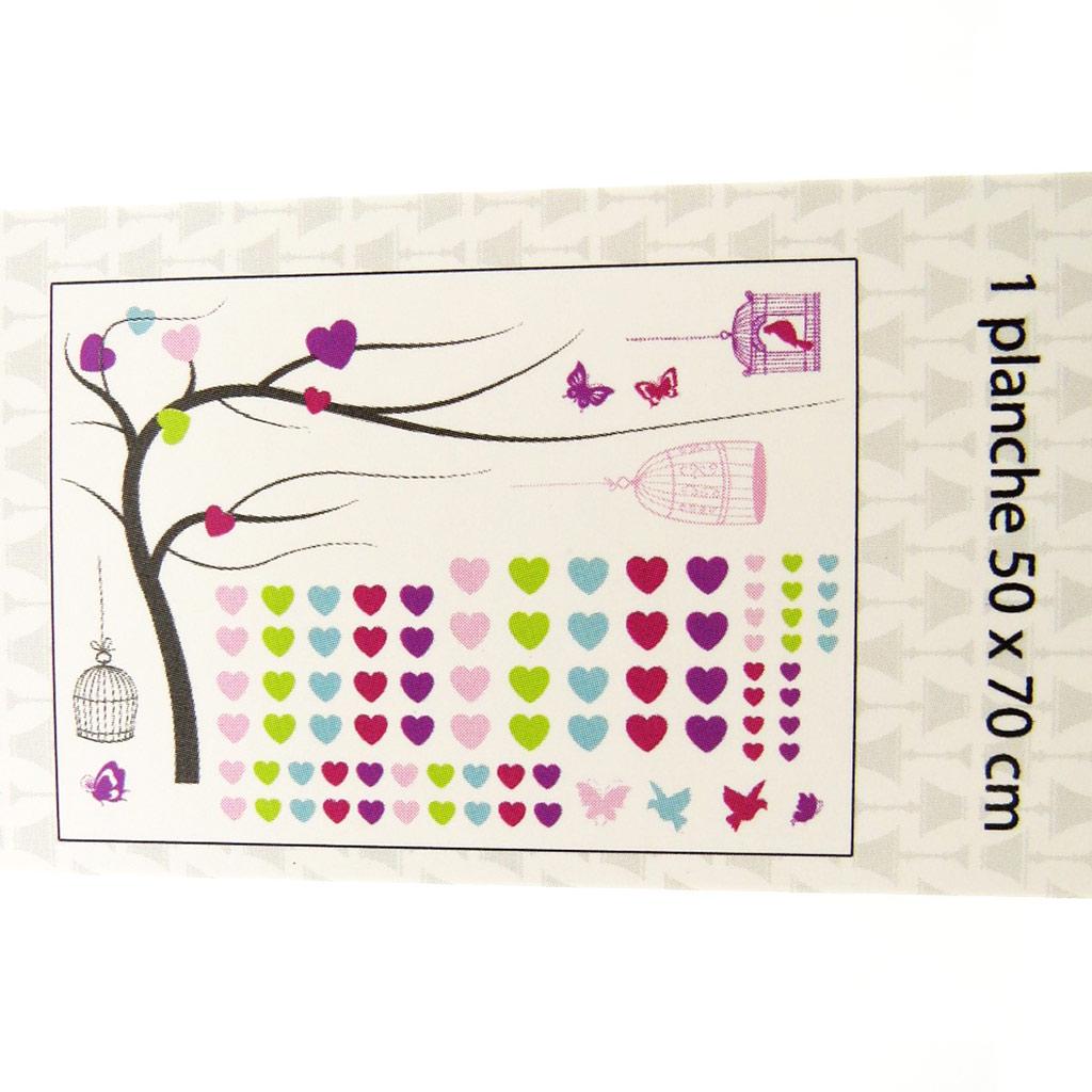 Les Trésors De Lily [L7583] - Aufkleberbogen „Romantischer Baum“ tutti frutti (50x70 cm)