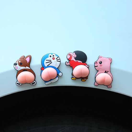 4 Stück Anti-Kratz-Aufkleber, Anti-Deform-Hintern, dekorativer, universeller 3D-Form-Antikollisionsaufkleber für die Tür