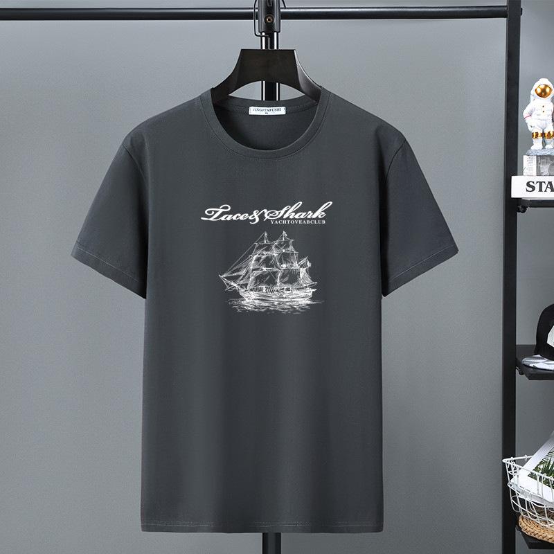 Summer Men s Plus Size T-shirt Cotton T-shirt Men Short Sleeve Tshirt Casual Tops Tees Male Shirt Crewneck XXL