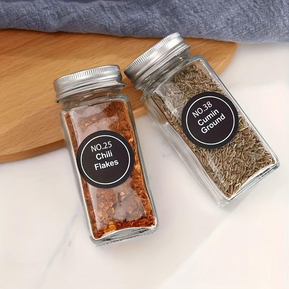 5 listů 180 ks/sada Kuchyňský úložný organizér Štítky na koření Tabule Mason Zavařovací visačky