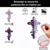 New Style, Religious, Purple Cross, Acrylic, Bedroom and Study, Wall Decoration, Waterproof and Wear-resistant Pendant, Hanging Decoration