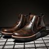 2022 Spring and Autumn New Martin Boots Men's Thick Sole Casual Leather Shoes