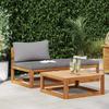 3 Piece Garden Lounge Set with Cushions Solid Acacia Wood