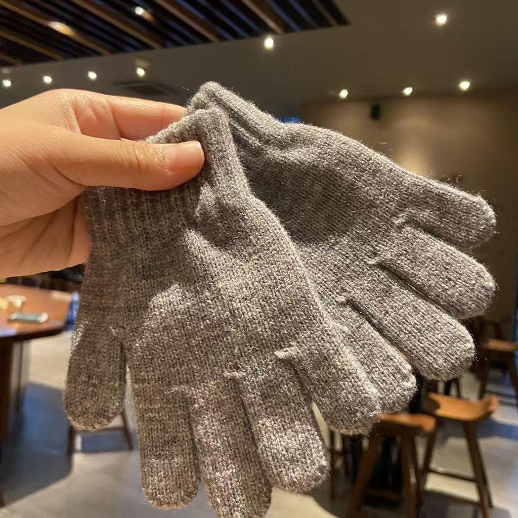 Warm Fleece-Lined Children's Gloves, Medium/Large, Ages 3-6, Thickened for Autumn/Winter, Cute Cold Protection for Students