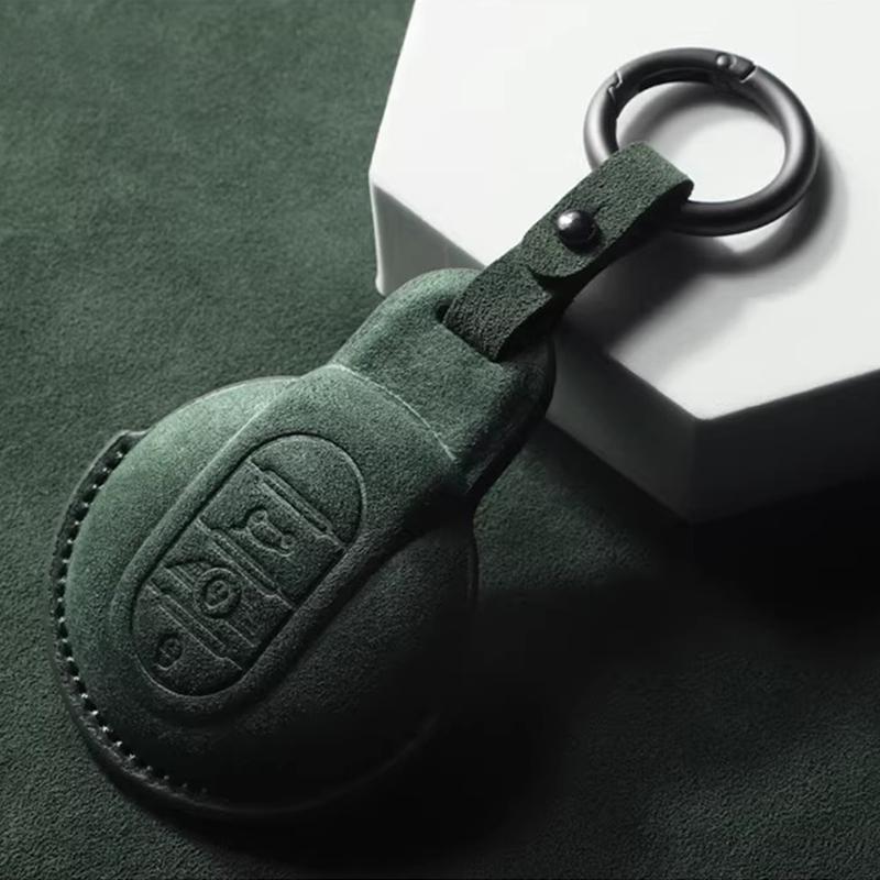 Wildleder Kunstleder Autoschlüssel Hülle Abdeckung Für Mini Cooper R56 Countryman Clubman One R57 R58 Cabrio R60 R61 Serie Schlüsselanhänger Schutz