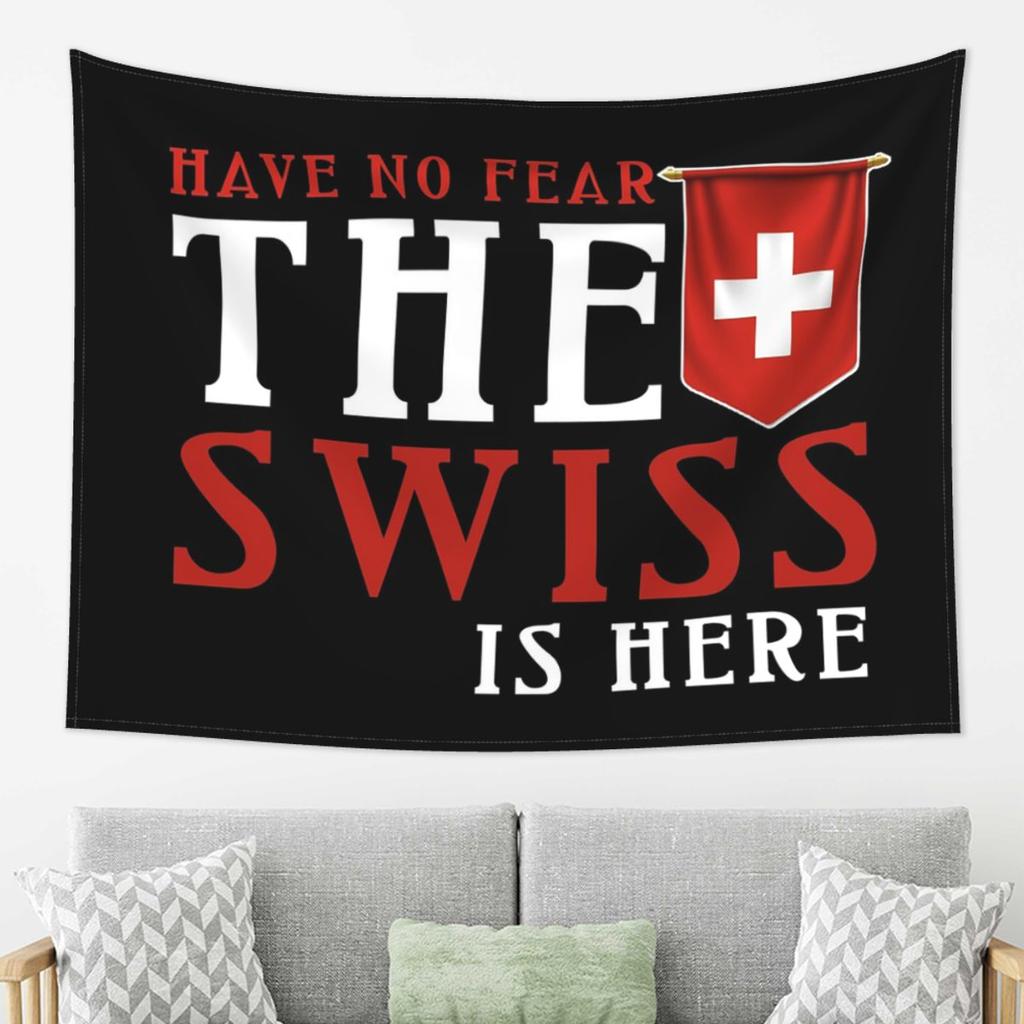 Tapiz con la Bandera de Suiza Suiza Colgante de Pared Decoración Estética para el Hogar Tapices para Habitación de Dormitorio