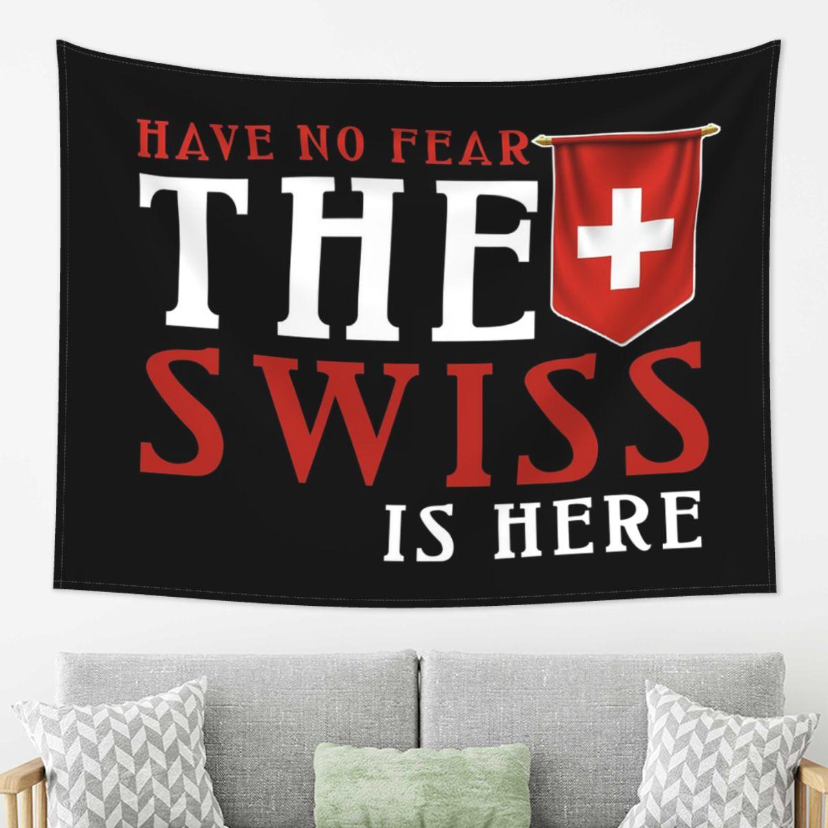 

Swiss Switzerland Flag Tapestry Wall Hanging Aesthetic Home Decoration Tapestries for Dorm Room 74x94cm(29x37in)