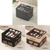 Oxford Cloth Shoe Storage Box With Lid And Dividers For Bedroom Closet Organization